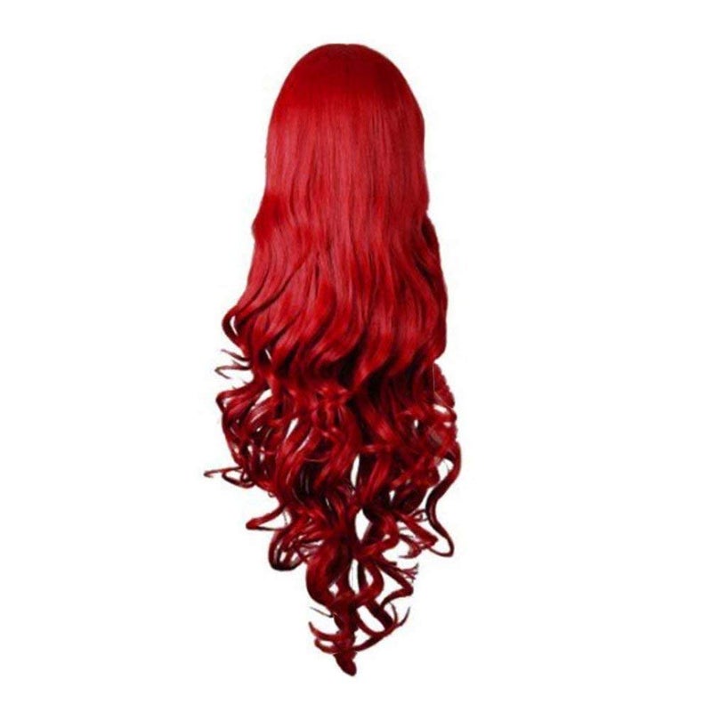 Rbenxia Curly Cosplay Wig Long Hair Heat Resistant Spiral Costume Wigs Anime Fashion Wavy Curly Cosplay Daily Party for Adult Red 32" 80cm - Image 1